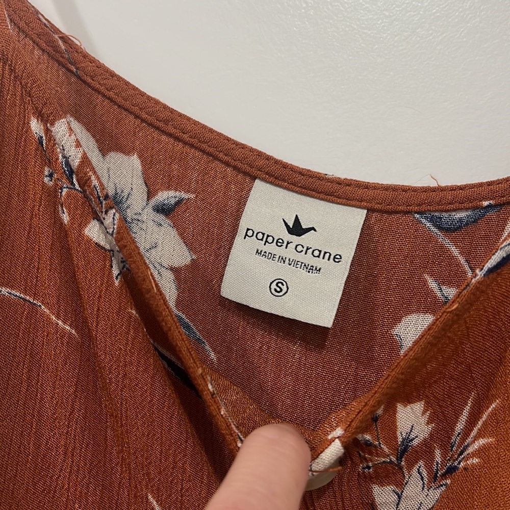 Rust Floral Tank - Picture 3 of 4